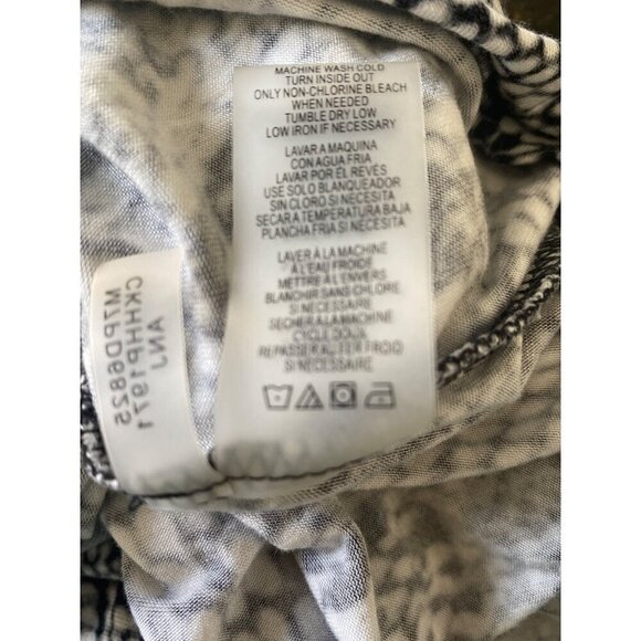 Calvin Klein Snake Print Cold Shoulder Dress, Black White Women's Size L - Picture 10 of 10